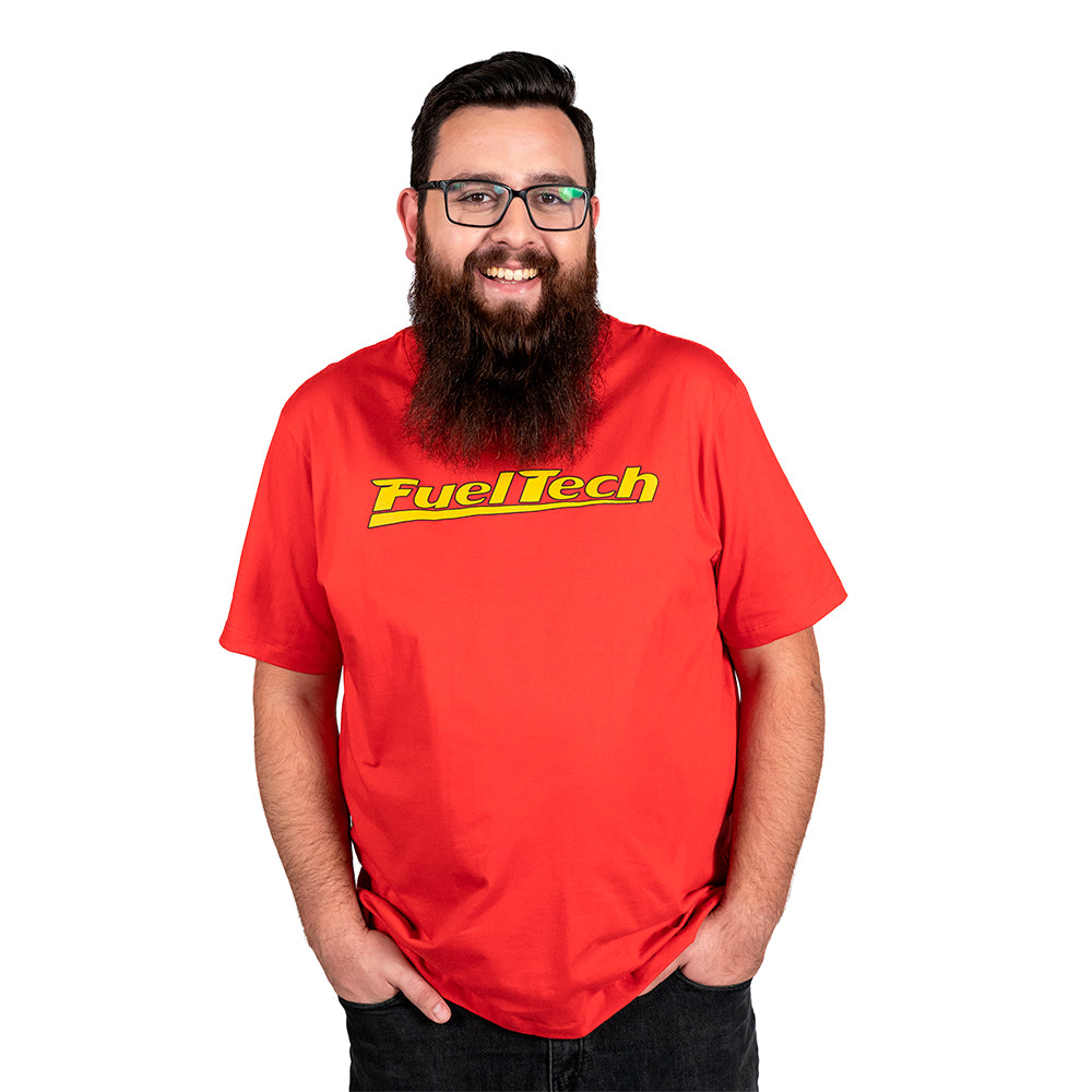 Camiseta Vermelha FT Amarelo