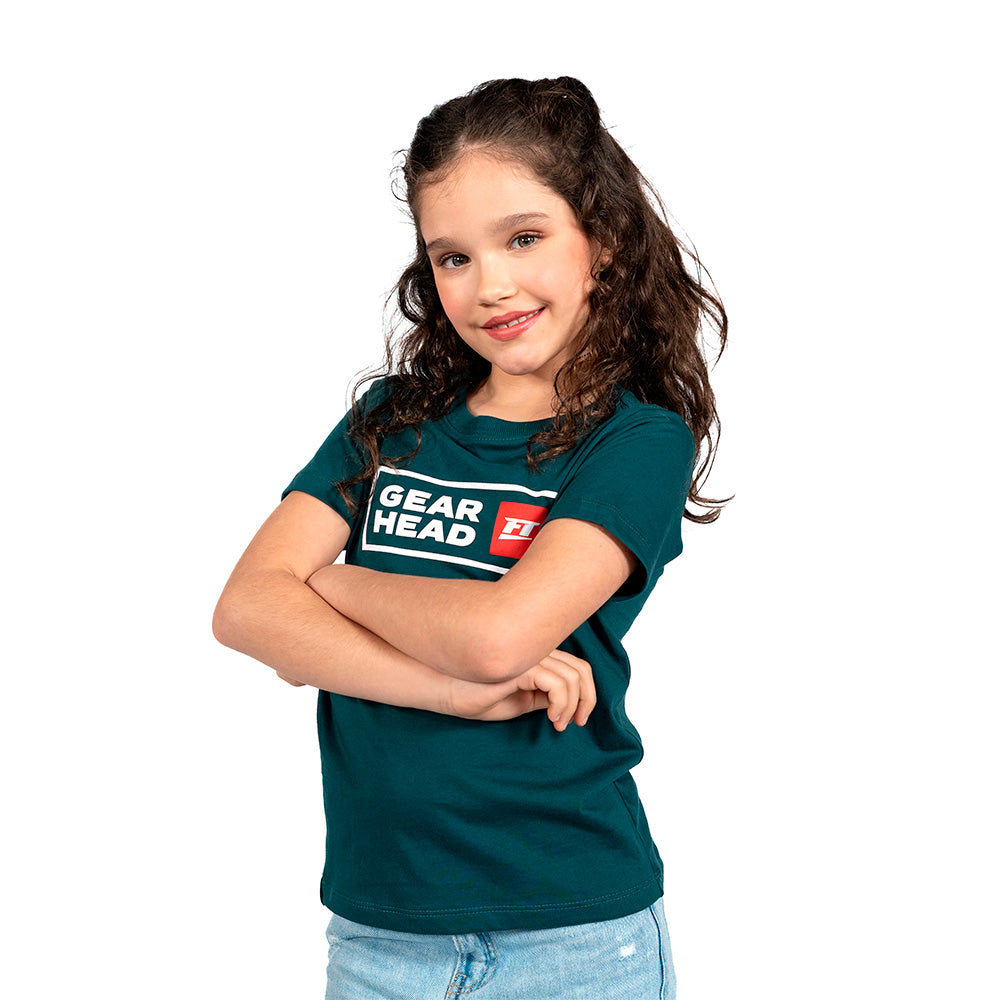 Camiseta Infantil Verde GearHead