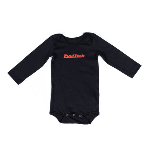 Body Infantil Preto Logo Vermelho