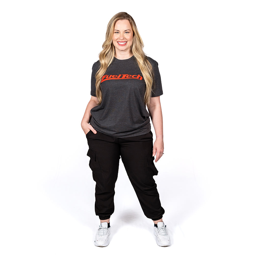 Camiseta Cinza Mescla FT Vermelho